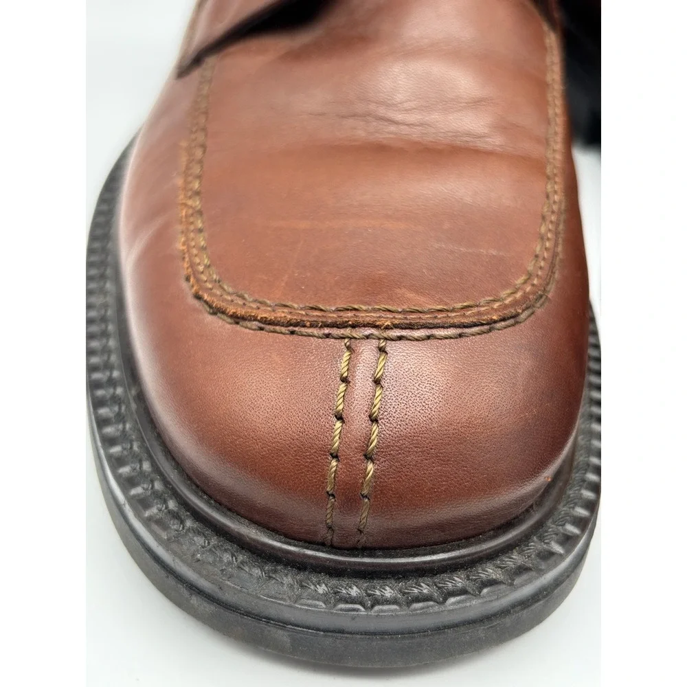 Alfani Men's Brown Leather Split-Toe Derby Oxford Dress Shoes Size 9.5